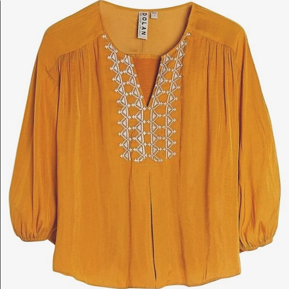 NWOT Anthro DOLAN Peasant Embroidered Blouse